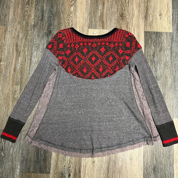 We The Free Cabin in the Woods Thermal Knit Shirt Size Small - Picture 8 of 9